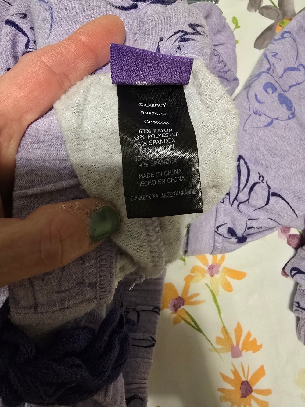 Disney Light Purple Stitch Pajama Set - Picture 6 of 7